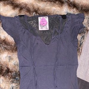 Gray free people top